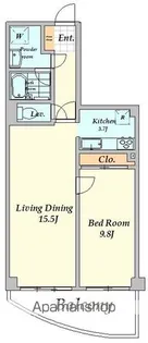 リエール市ヶ谷【5階】の間取り