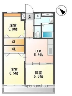 ルミナスパレス上田原【102号室】の間取り