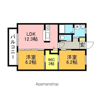 プリエールヒルB棟【2階】の間取り