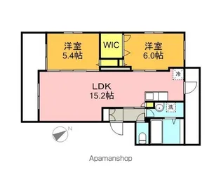 エルパティオAB【A-201号室】の間取り