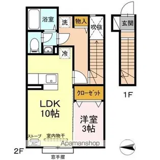 アムールイン浜田【2階】の間取り