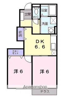 ルミエール参番館【1階】の間取り
