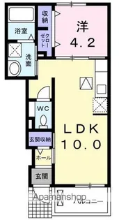 カーサ・セレーノA【1階】の間取り