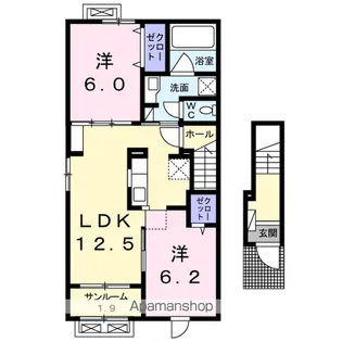 長野県塩尻市大字大小屋【アパート】の間取り