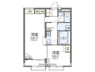 レオパレス小渕【2階】の間取り