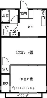 高橋ハイツB棟【203号室】の間取り