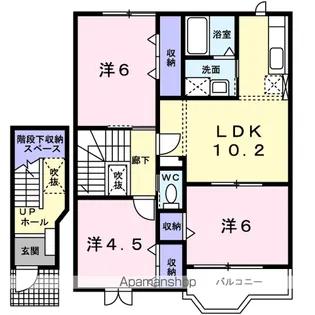エヴァーグリーンC【2階】の間取り