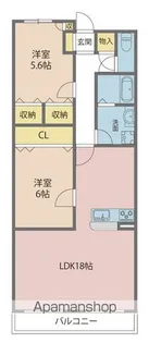 バロンズコート【2階】の間取り