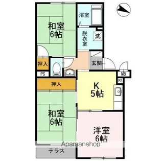 若草ハイツ【1階】の間取り