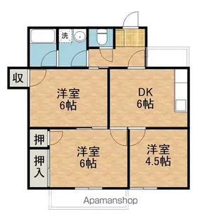 2DKの間取り画像