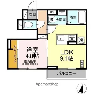 ブランポルテ【1階】の間取り