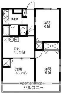 小倉ハイツC棟2階【201号室】の間取り