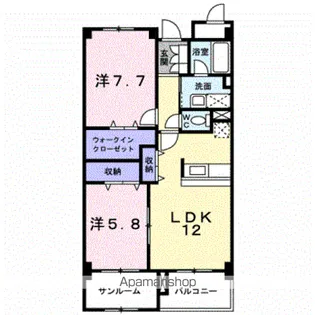 シャトー グラース【3階】の間取り