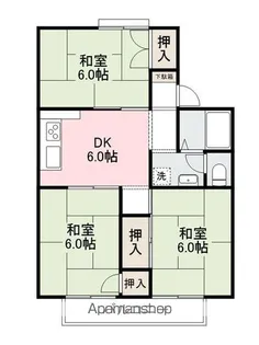 瀬戸ハイツAB【B103号室】の間取り