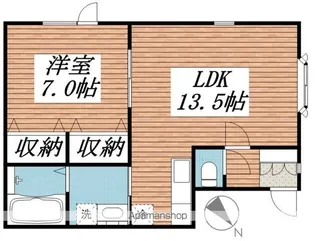 パリ・クリスタル昭和1号館【1階】の間取り
