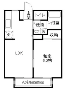 ハイツ桜ヶ丘【202号室】の間取り