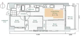 レスピール早稲田【7階】の間取り