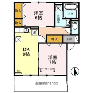 アルカディア宮江 A【1階】の間取り