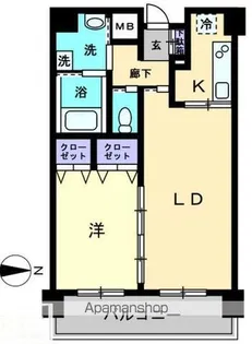 アルファレガロ栗林【5階】の間取り