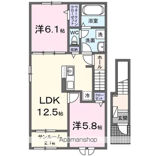 ヴィア ラッテア【2階】の間取り