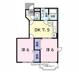 エターナルグローブB【1階】の間取り