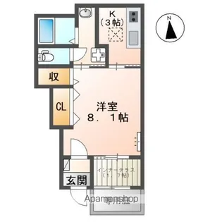 仮)館林市朝日町アパート【1階】の間取り