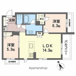 シャーメゾングランデ【3階】の間取り