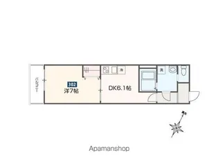 MELDIA福生Ⅲ【3階】の間取り
