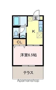 ドミール渡辺【102号室】の間取り