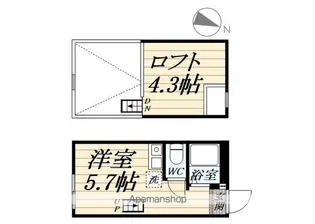 ユナイト汐入ヴィラージュの社【1階】の間取り