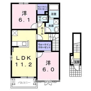 ライデイン【2階】の間取り