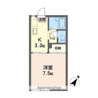 コーポ青山K【103号室】の間取り