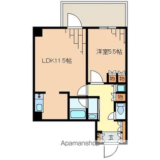 レジディア文京音羽【1階】の間取り
