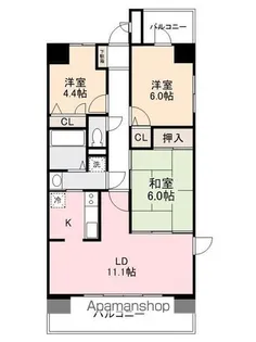 ダイアパレス太田第2【4階】の間取り