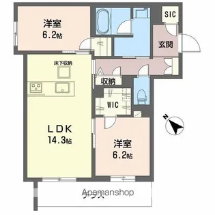カヴァリエーレ【1階】の間取り