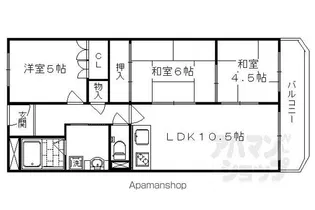 ネオコーポラス島ノ内【A307号室】の間取り