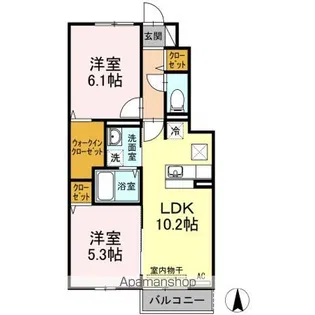ルミエール A【1階】の間取り