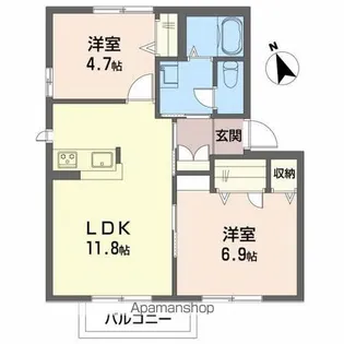 ガーデンパレス C棟【1階】の間取り