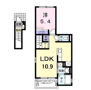 ジュネスFA【2階】の間取り