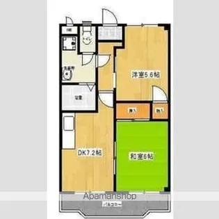 鈴の木ハイツC【3階】の間取り