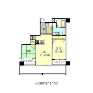 ロハス江坂【504.号室】の間取り