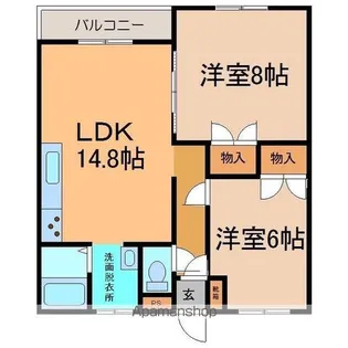 LE・SOLEIL−Ⅱ(ル・ソレイユⅡ)【2階】の間取り