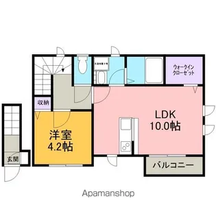 プリモ明大寺【202号室】の間取り