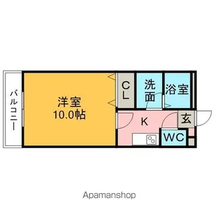 アドバンテージ・マンセイ【102号室】の間取り