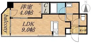 アルファタワー札幌南4条【11階】の間取り