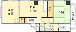 K’SCOURT甲東園【303号室】の間取り