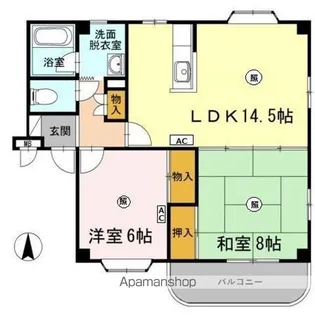 サン・モデスト【1階】の間取り