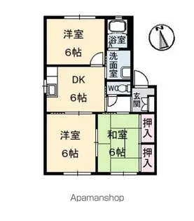 コスモガーデン A棟【2階】の間取り