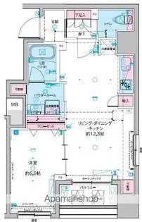 GENOVIA 東神田 GREEN VEIL【8階】の間取り