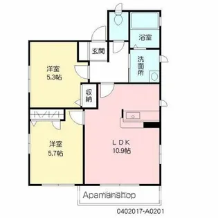 パルハイツ【A201号室】の間取り
